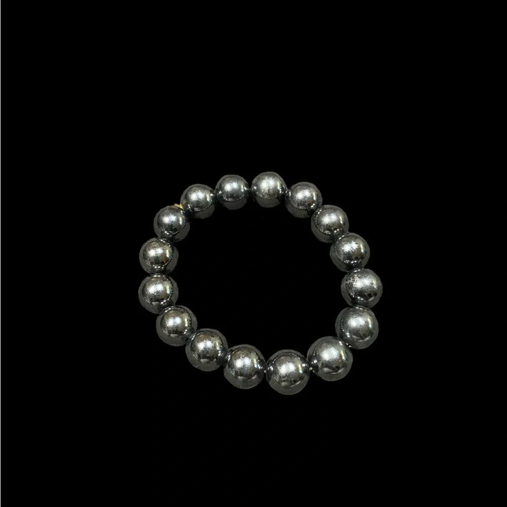 Elegant Silver Beaded Bracelet